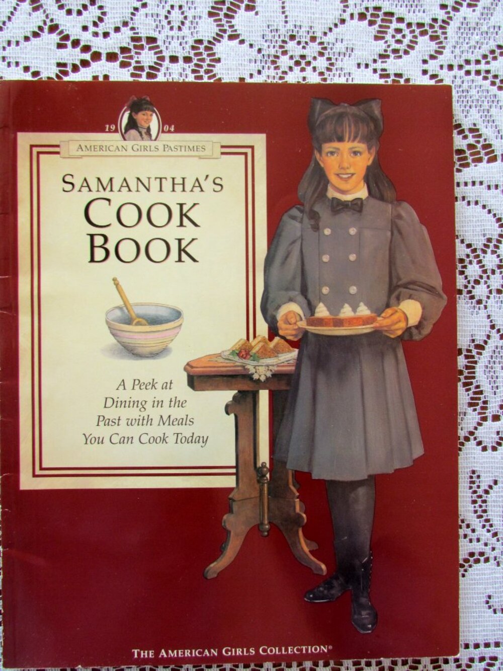 AMERICAN GIRL SAMANTHA'S COOKBOOK w EARLY 1900s RECIPES to COOK, VINTAGE 1994
